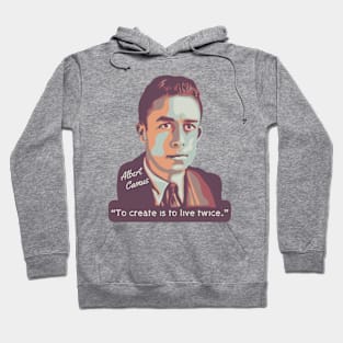 Albert Camus Portrait and Quote Hoodie